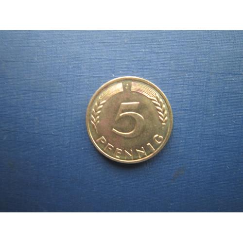 Монета 5 пфеннигов Германия ФРГ 1950 J