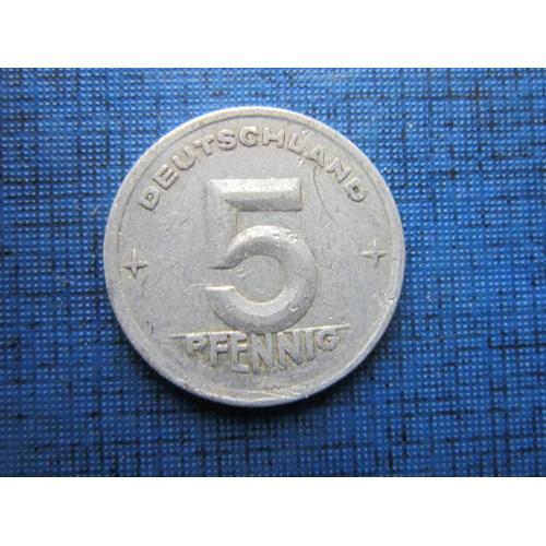 Монета 5 пфеннигов Германия ГДР 1948-А