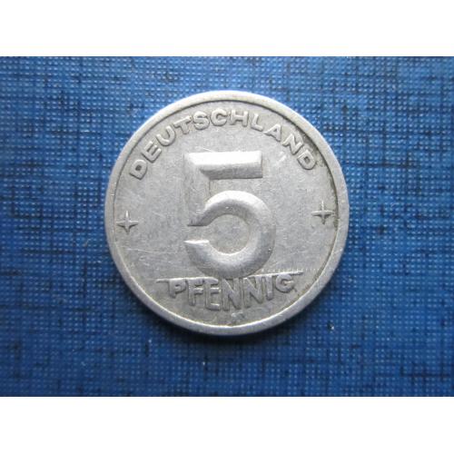 Монета 5 пфеннигов Германия ГДР 1949-А