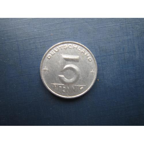 Монета 5 пфеннигов Германия ГДР 1952 А
