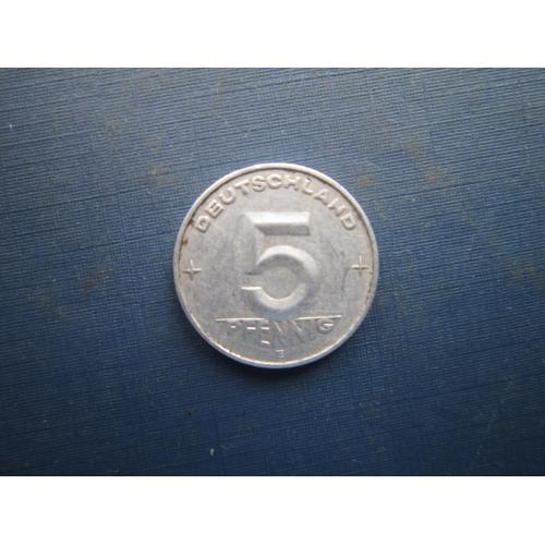 Монета 5 пфеннигов Германия ГДР 1952 Е