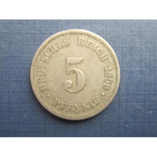 Монета 5 пфеннигов Германия империя 1899 J