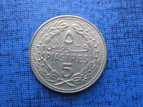 Монета 5 пиастров Ливан 1970