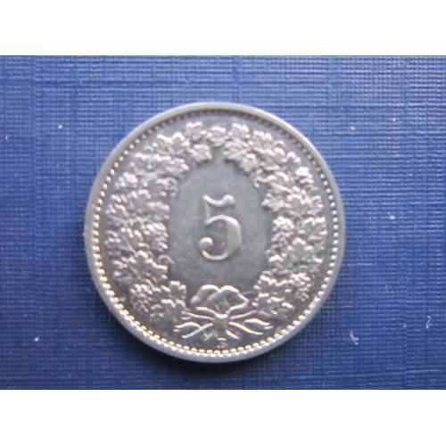 Монета 5 раппен Швейцария 1934
