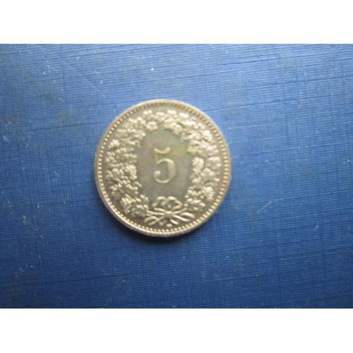 Монета 5 раппен Швейцарія 1988