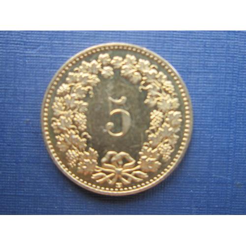Монета 5 раппен Швейцария 2011