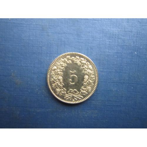 Монета 5 раппен Швейцарія 2016