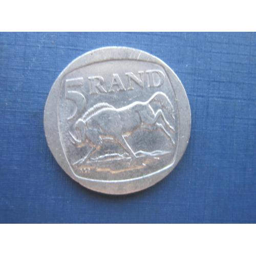 Монета 5 рэндов ЮАР 1994 фауна антилопа гну