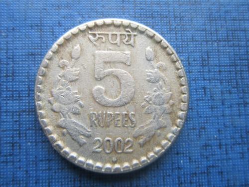 Монета 5 рупий Индия 2002 Бомбей