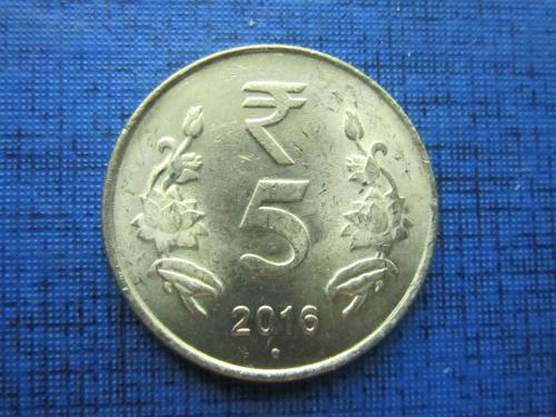 Монета 5 рупий Индия 2016 Нойда состояние