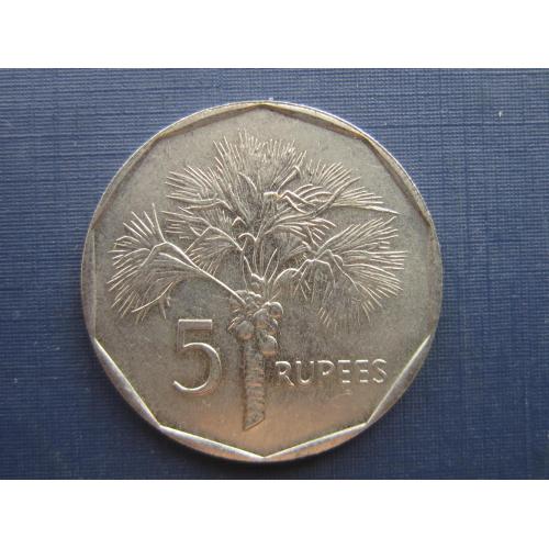 Монета 5 рупий Сейшельские острова 1982 пальма