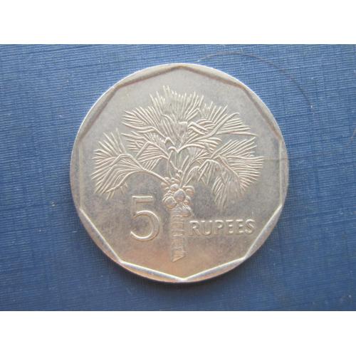 Монета 5 рупий Сейшельские острова 1992 пальма