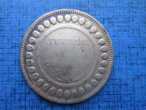 Монета 5 сантим Тунис 1917