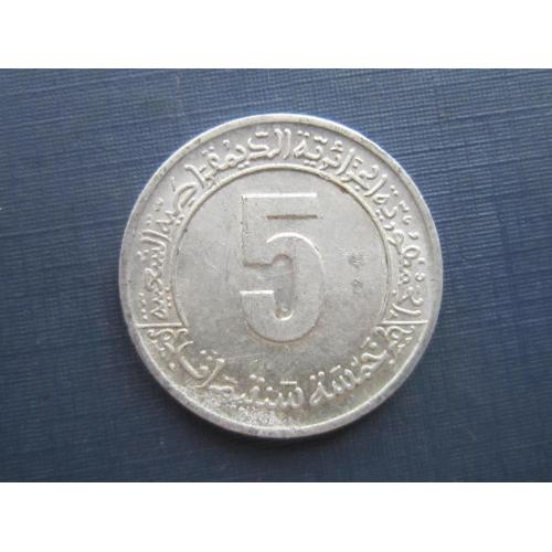 Монета 5 сантимов Алжир 1977