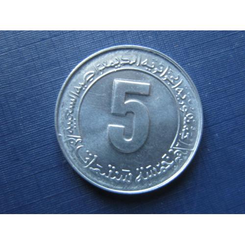 Монета 5 сантимов Алжир 1989