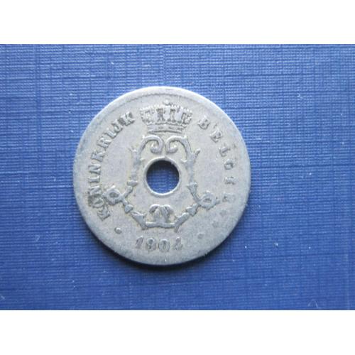 Монета 5 сантимов Бельгия 1904 бельгийский тип нечастая