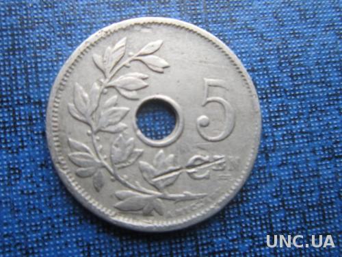 монета 5 сантимов Бельгия 1910
