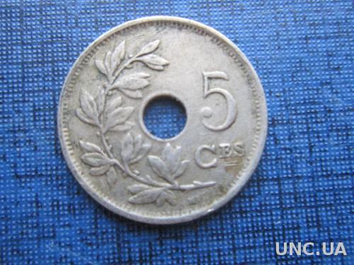монета 5 сантимов Бельгия 1925 французский тип
