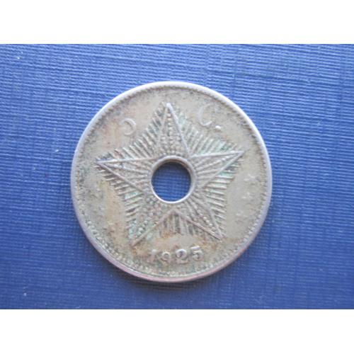 Монета 5 сантимов Бельгийское Конго 1925