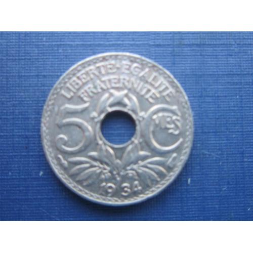 Монета 5 сантимов Франция 1934