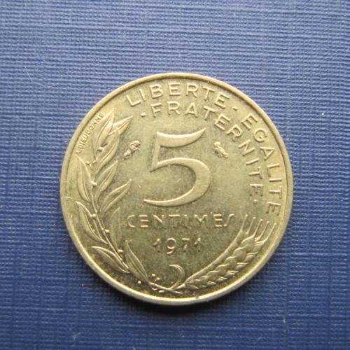 Монета 5 сантимов Франция 1971