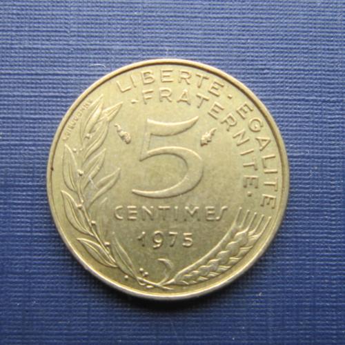 Монета 5 сантимов Франция 1975