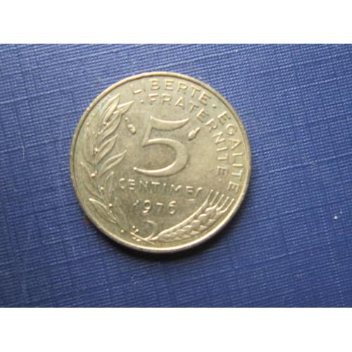 Монета 5 сантимов Франция 1976