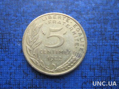 Монета 5 сантимов Франция 1982
