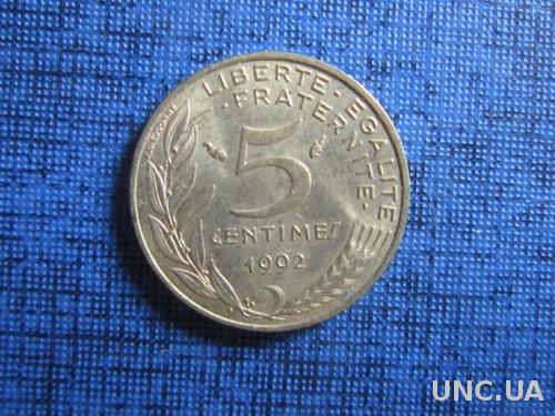 Монета 5 сантимов Франция 1992
