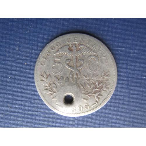 Монета 5 сентаво Боливия 1895 редкая как есть