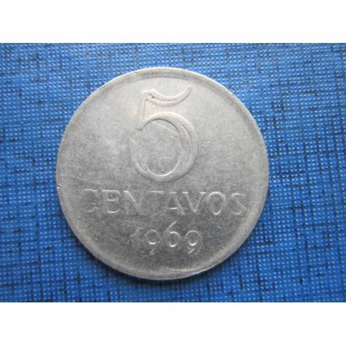 Монета 5 сентаво Бразилия 1969