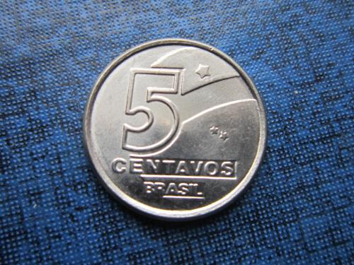 Монета 5 сентаво Бразилия 1989 рыбалка фауна рыбы состояние