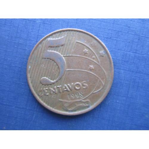 Монета 5 сентаво Бразилия 1998 фауна птица