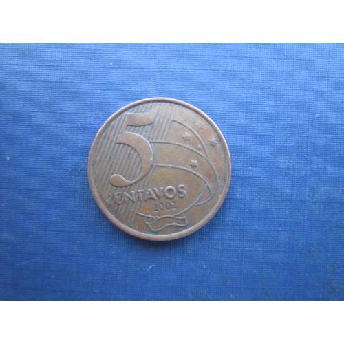 Монета 5 сентаво Бразилія 2002 фауна птах