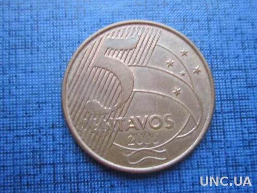 Монета 5 сентаво Бразилия 2006 фауна птица
