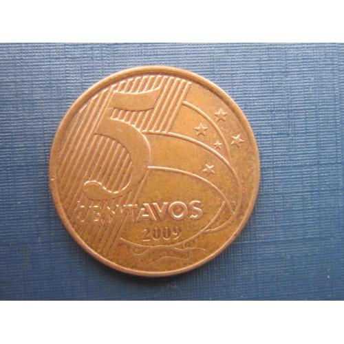 Монета 5 сентаво Бразилия 2009 фауна птица