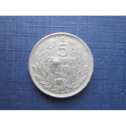 Монета 5 сентаво Чили 1937