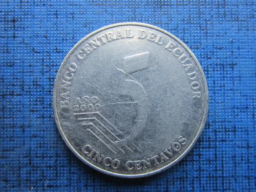 Монета 5 сентаво Эквадор 2000