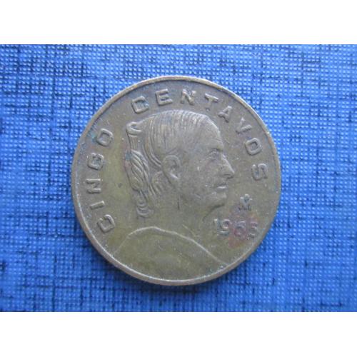 Монета 5 сентаво Мексика 1965 большая