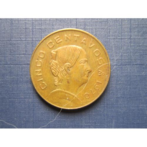 Монета 5 сентаво Мексика 1970 маленькая