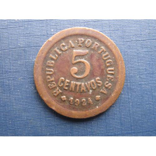 Монета 5 сентаво Португалия 1924