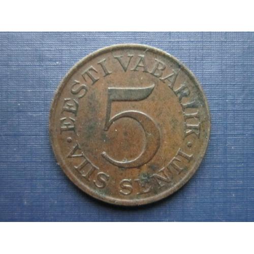 Монета 5 сенти Эстония 1931