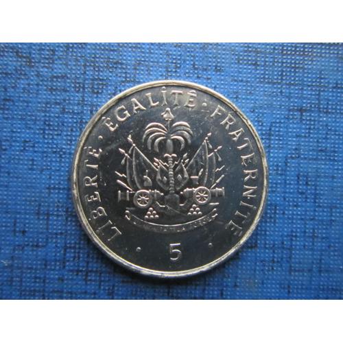 Монета 5 сентимо Гаити 1997