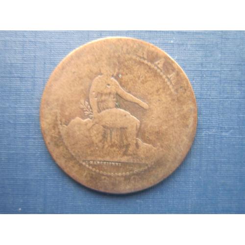 Монета 5 сентимо Испания 1870 фауна лев как есть
