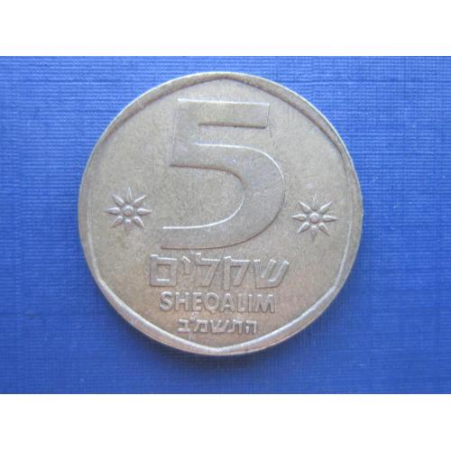 Монета 5 шекелей Израиль 1982 рог изобилия