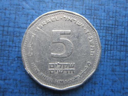 Монета 5 шекелей Израиль ходячка