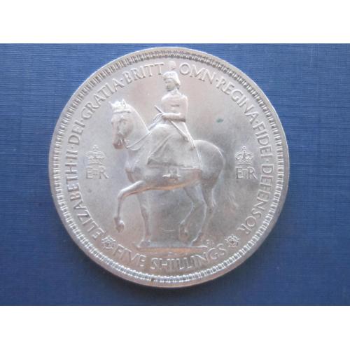 Монета 5 шиллингов Великобритания 1953 коронация Елизаветы II