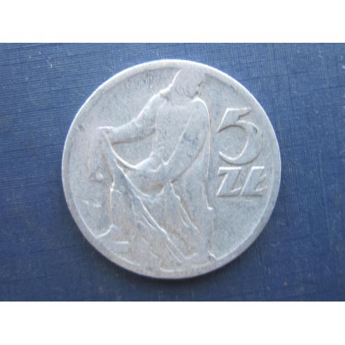 Монета 5 злотых Польша 1959