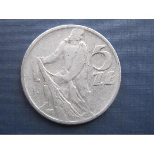 Монета 5 злотых Польша 1960
