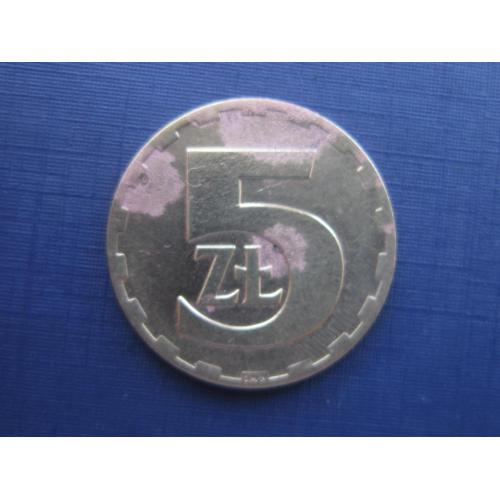 Монета 5 злотых Польша 1976